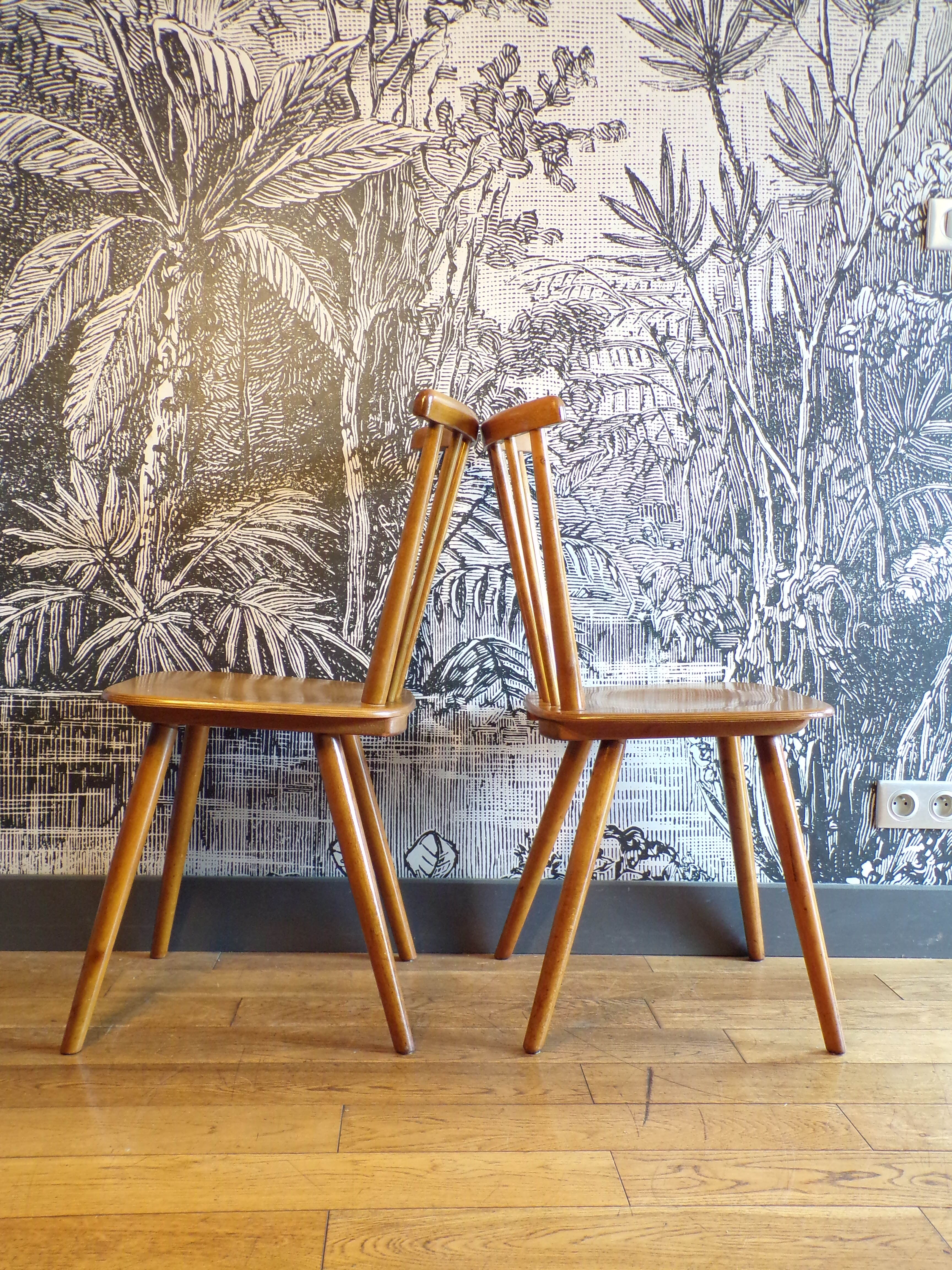 Pair of Scandinavian Windsor chairs