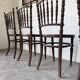 Set of 4 Fischel cane bistro chairs n019