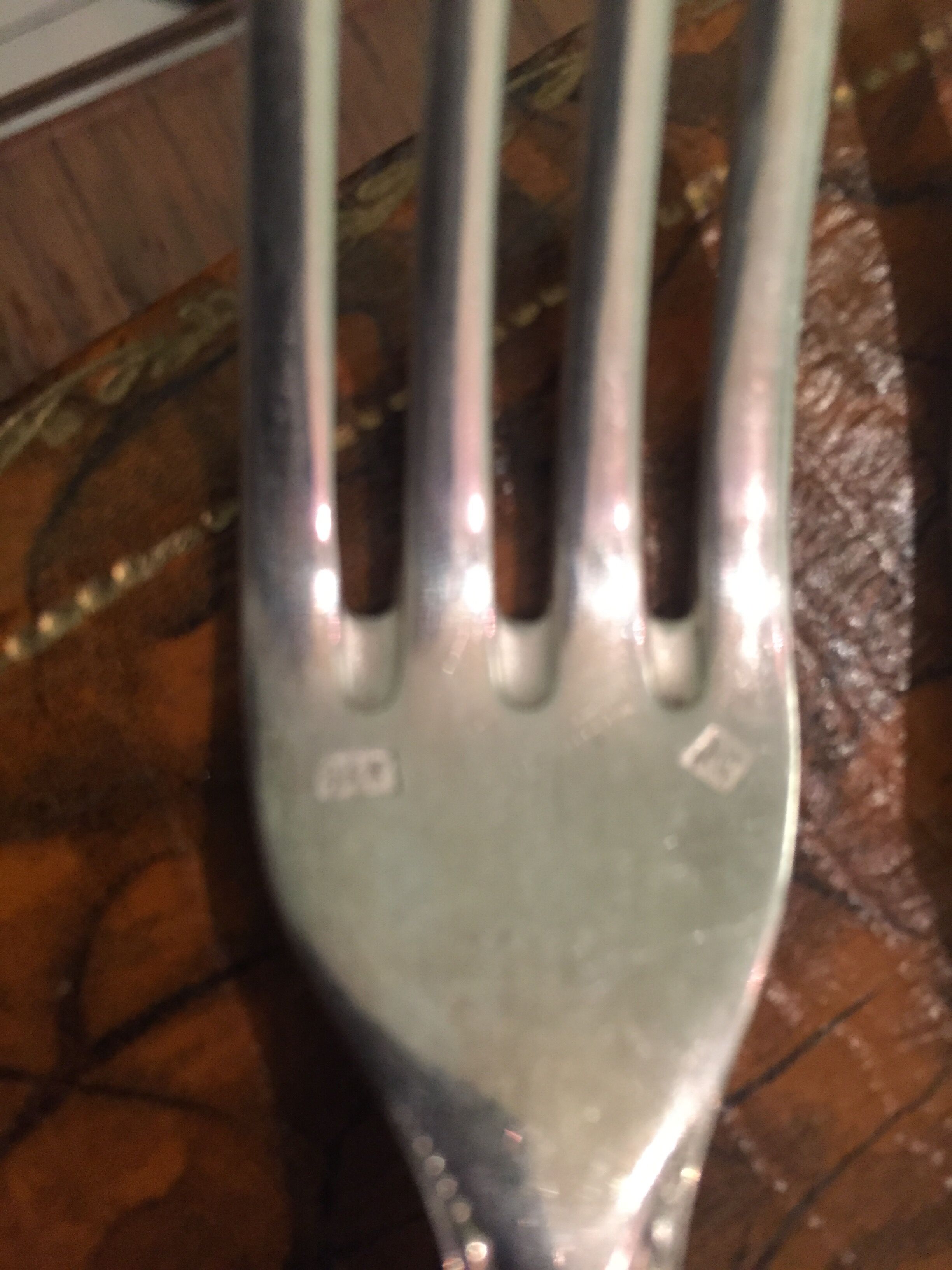 Lot forks silver metal