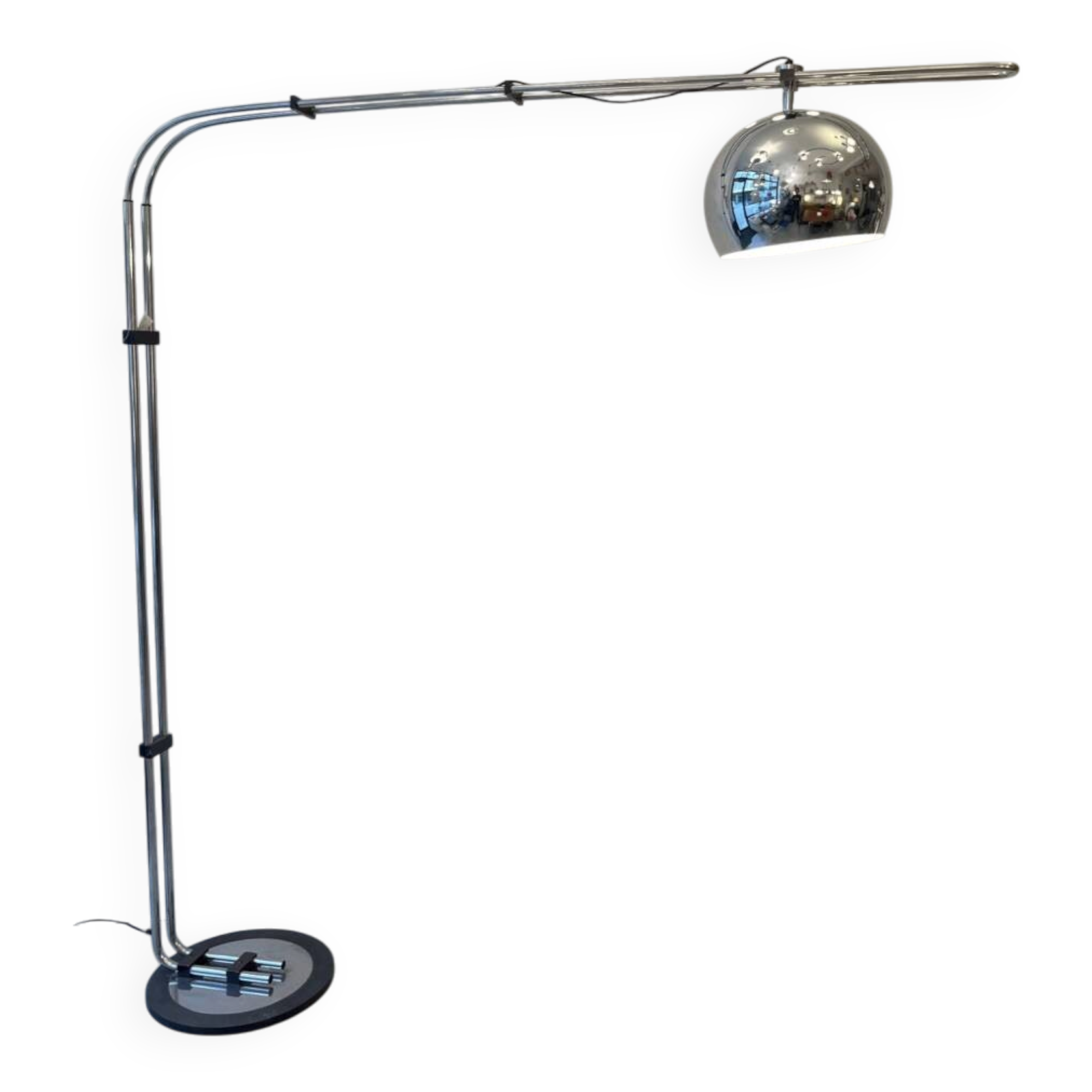 chrome metal arc lamp edited by Zonca Italy around 1970