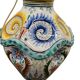Vintage table lamp in Italian ceramic / Faience lamp