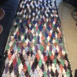 Berber rug Boucherouite, unique handcrafted piece
