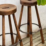 Set of 3 wooden stools