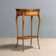 Small antique walnut and metal table, Italy, 20th century.