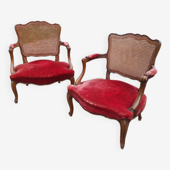 Pair of Louis XV armchairs.