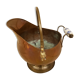 Old copper coal bucket Lion's head handles