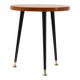 Mid‑Century Tripod Side Table with Black Tapered Legs and Brass Feet, Italy