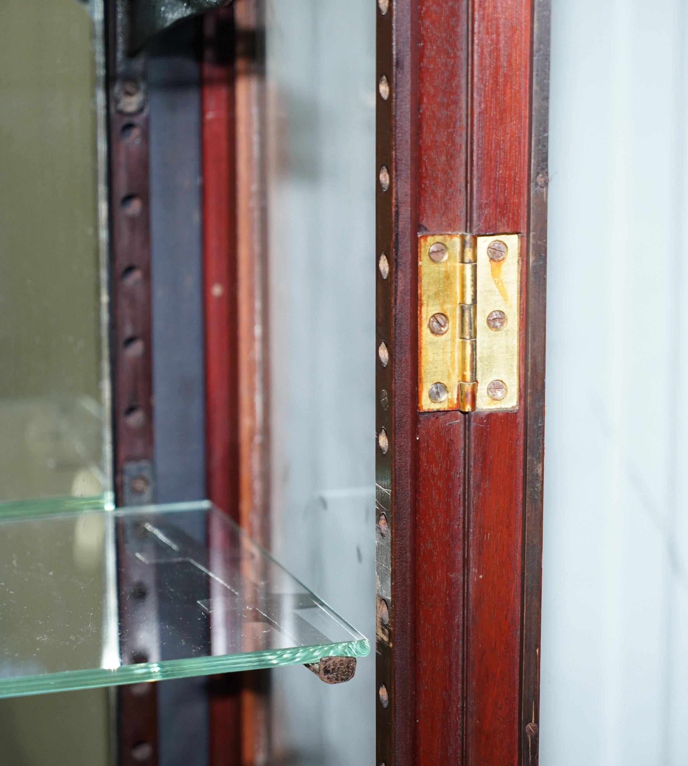Rare glass-fronted Victorian apothecary cabinet.