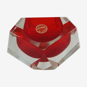 Ashtray empty Pocket Murano sommerso Flavio Poli