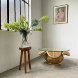 Vivai del sud “flower” rattan coffee table