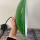 Vintage pendant lamp in electrified green opaline to nine