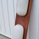 Teak and opaline wall lamp, Goffredo Reggiani, Italy, vintage 1960
