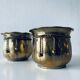 Pair of brass cord pot covers