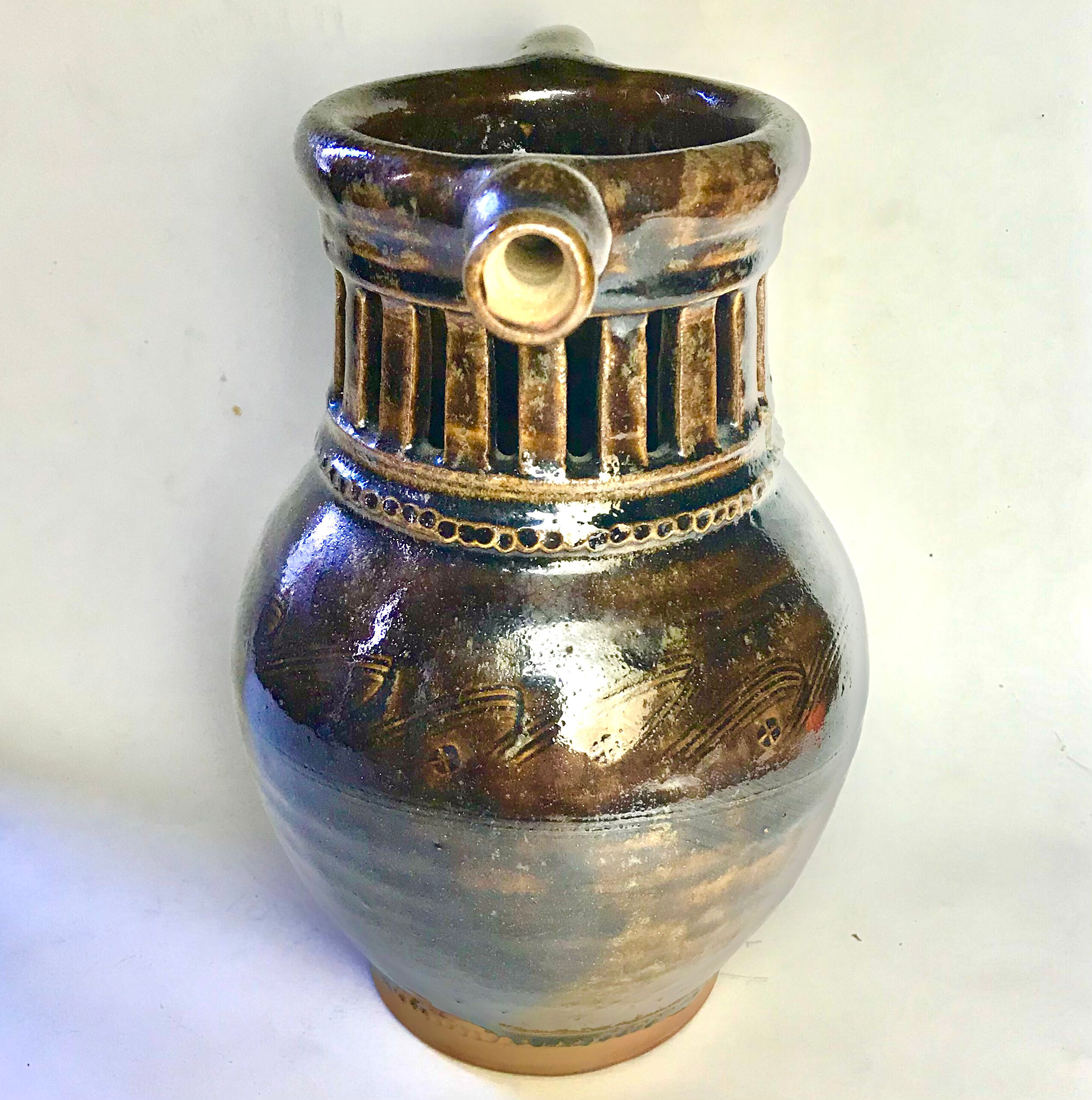 Stoneware pitcher from Puisaye la Borne by Jean-Michel Doix in ceramic 1950