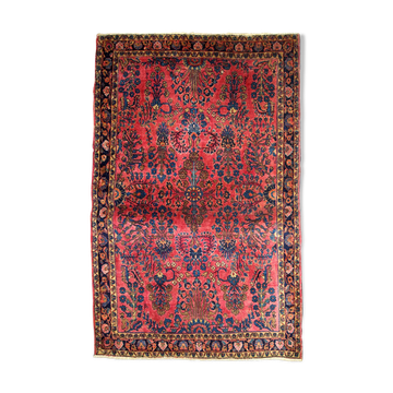 Ancient Persian Sarouk handmade carpet 112cm x 164cm 1920s, 1B748