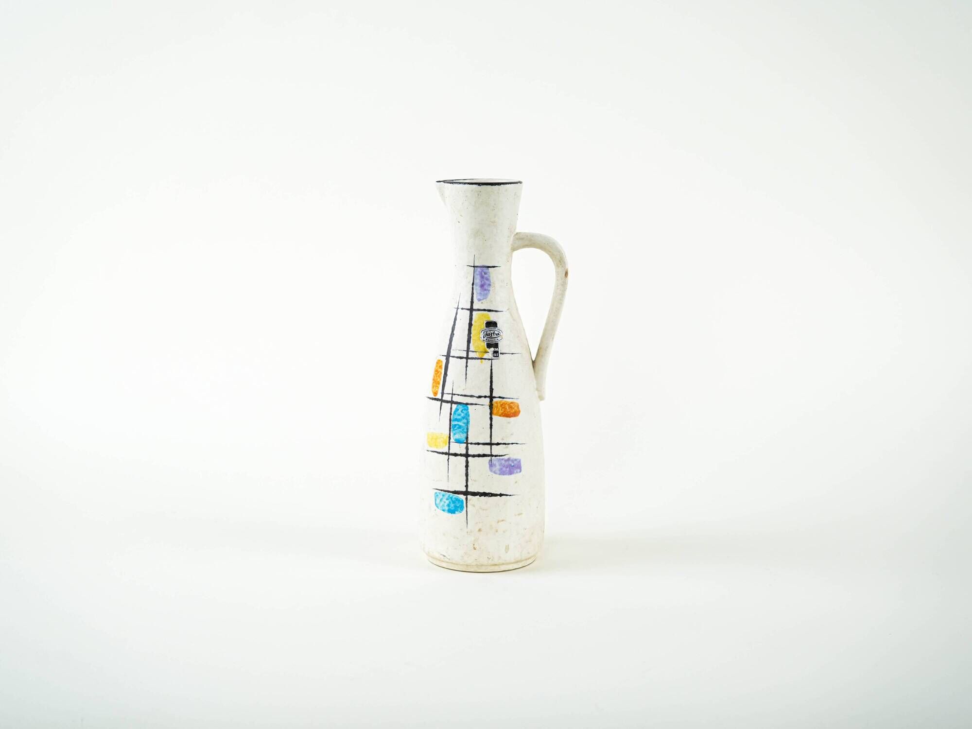 Ceramic jug, German design, 1960s, manufactured by Jasba