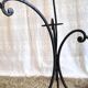 Black lacquered metal plant holder 50s/60s