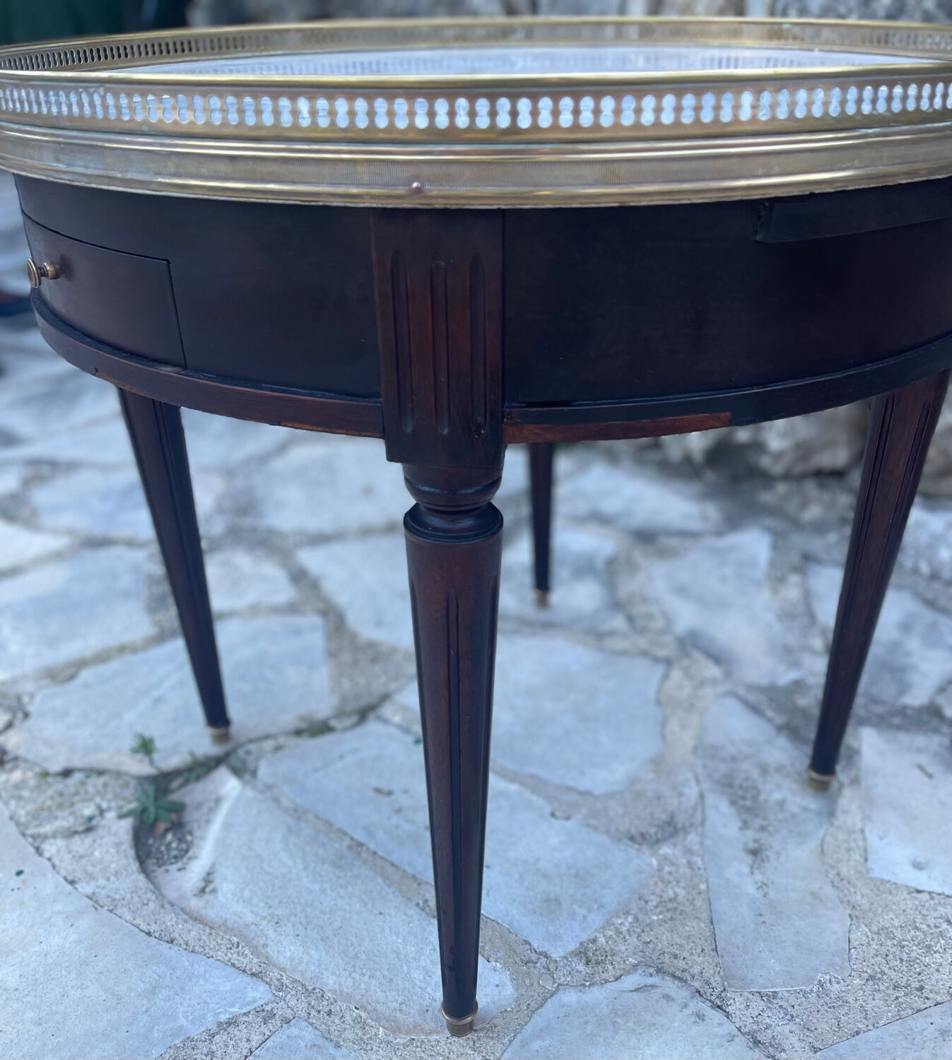 Mahogany hot water bottle table