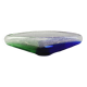 Bol en verre d'art Czechoslovakien Novy Bor bleu et vert, années 1960