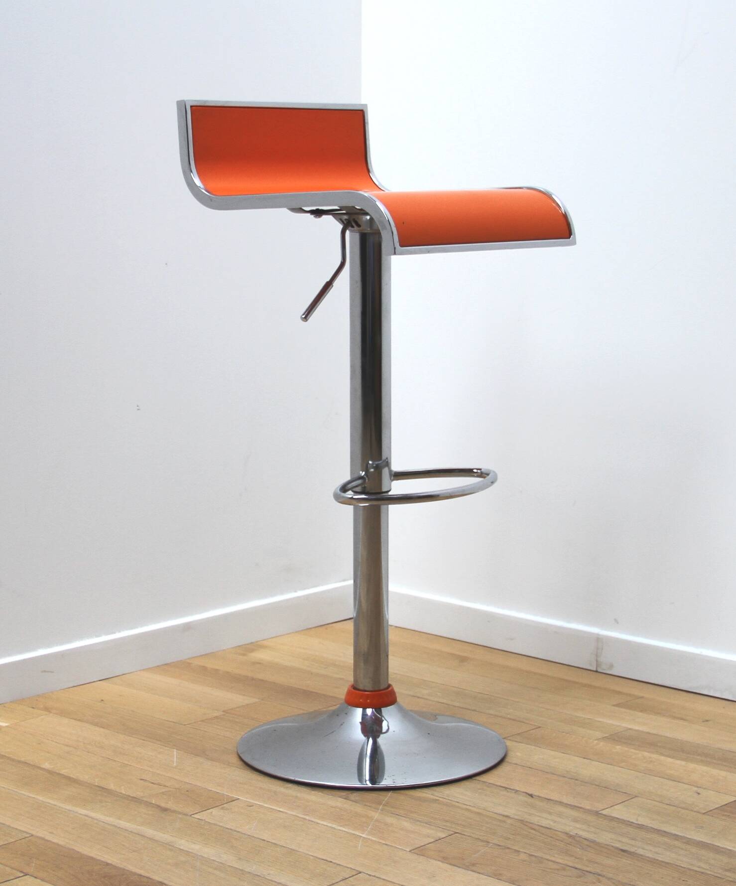 Pair of bar stools, industrial