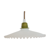 Opaline suspension, green-coloured metal socket