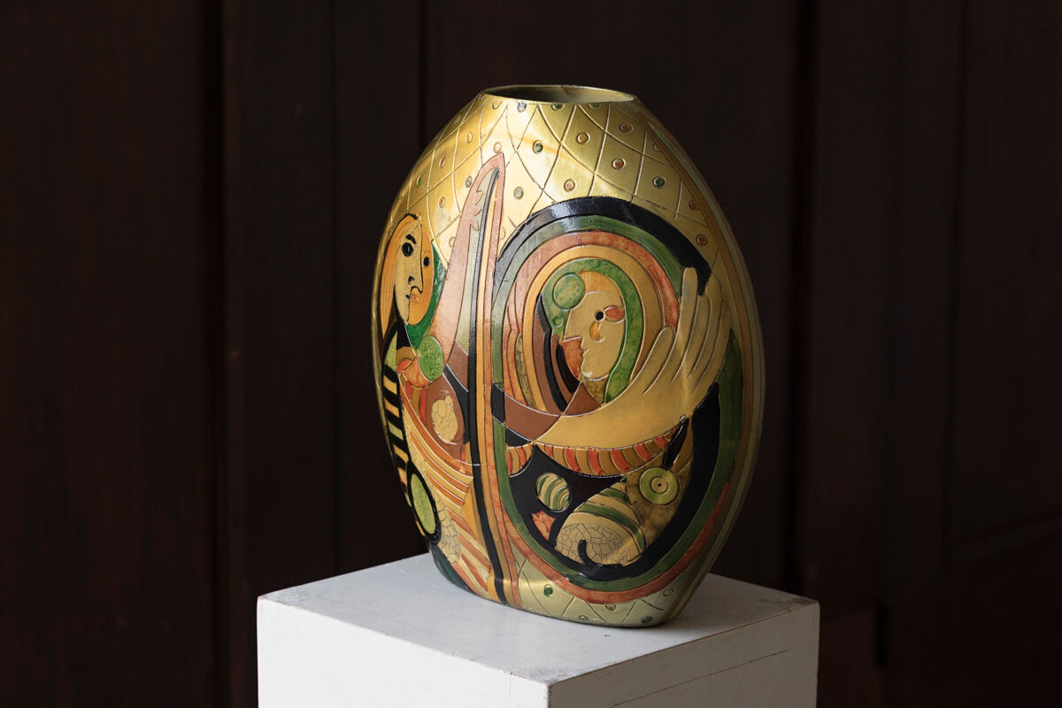 Modernist vase with Picasso inspired ornaments, 1970’s