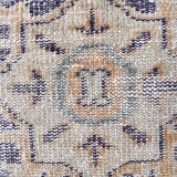 Tapis vintage en laine 270 x 165 cm, beige bleu, tapis turc vintage en laine