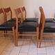 Series of 6 Scandinavian chairs in teak and skaÏ