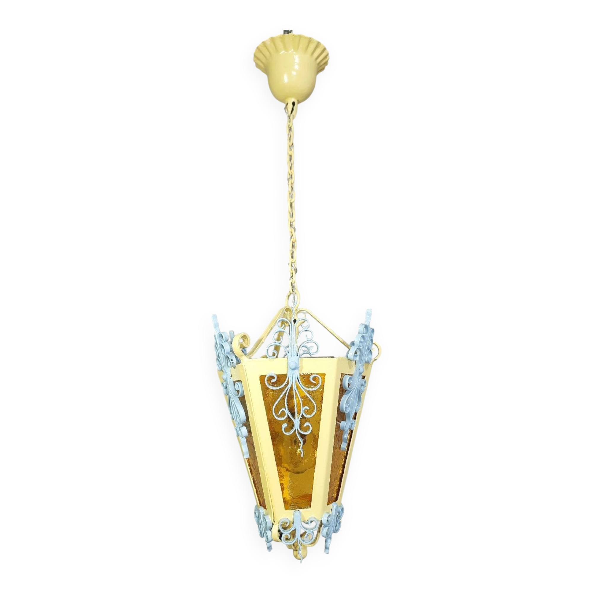 Lámpara de techo o farol. España, 1980s.