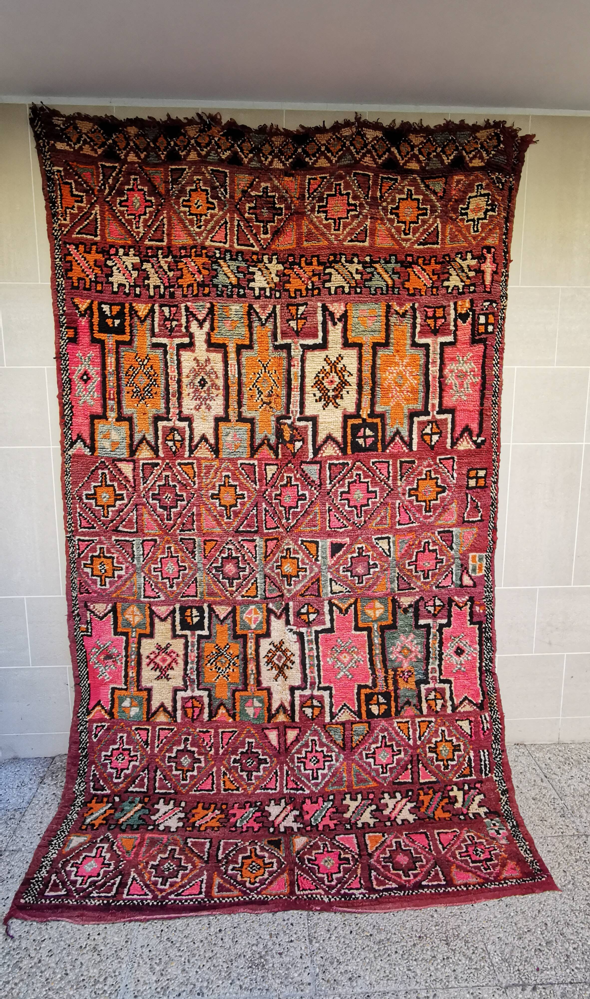 Ancient Berber carpet boujaad, 294x170 cm