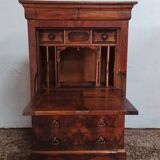 Louis Philippe secretary in oak and burr walnut