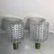 Pair appliques bronze with vintage moulded glass reflectors