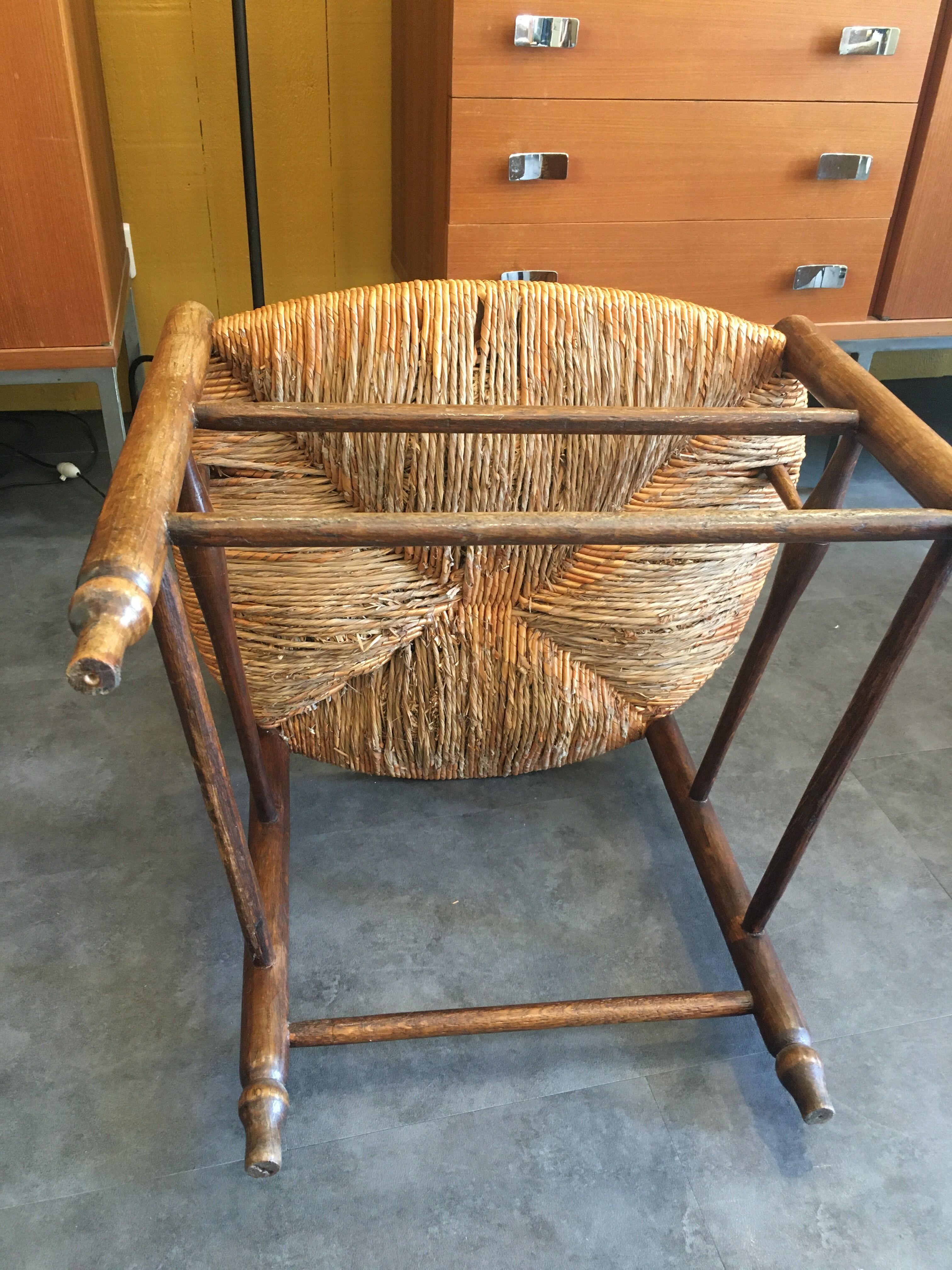 Mulched chair called "good woman", Oak, Restoration period