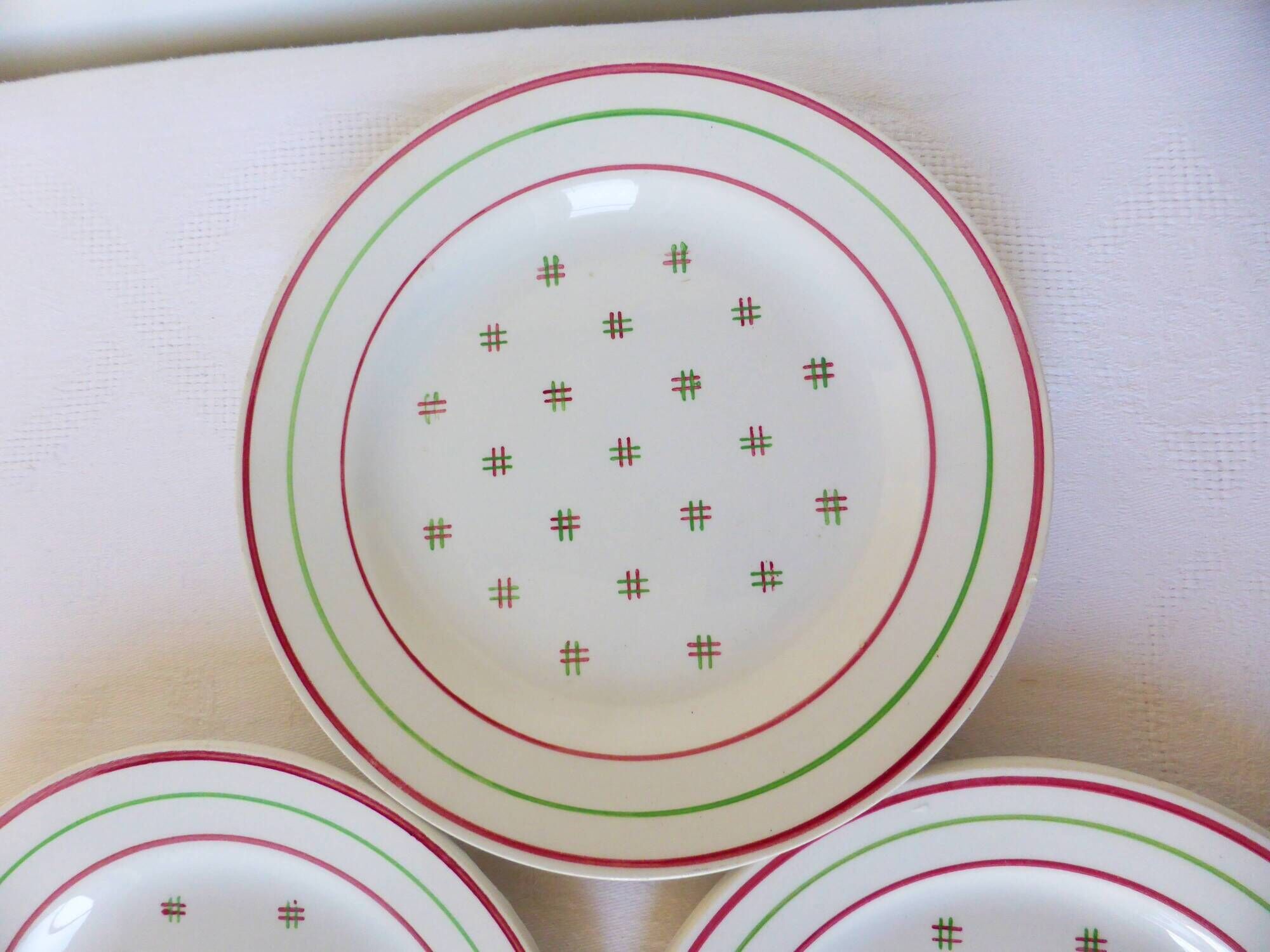 3 vintage dessert plates from the Luneville factory 2107113