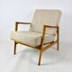 Polish Beige Stefan Oak Armchair, 1970s