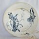 Pair of earthenware dishes from Gien, Iris model, 28 cm
