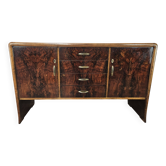 Buffet Art Déco en noyer et noyer blond