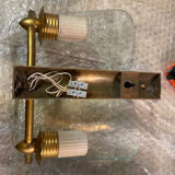 Italian Brass Glass Sconces 1950’s