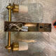 Italian Brass Glass Sconces 1950’s
