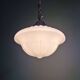 Philips Art Deco pendant lamp in white opaline, 1920-30
