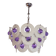 Sphera chandelier by Gino Vistosi, purple and white murano glass, Italy, 1970
