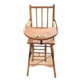 Chaise haute vintage en bois