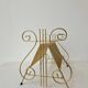 Vintage gold metal vinyl record rack '60s/'70s