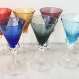 Set of 6 colored alcohol glasses