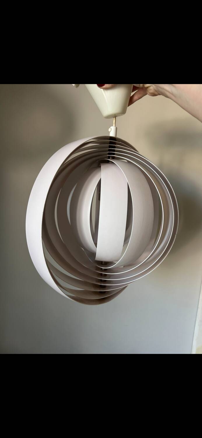 Lampe Pentant « Moon » originales de Verner Panton des années 1960