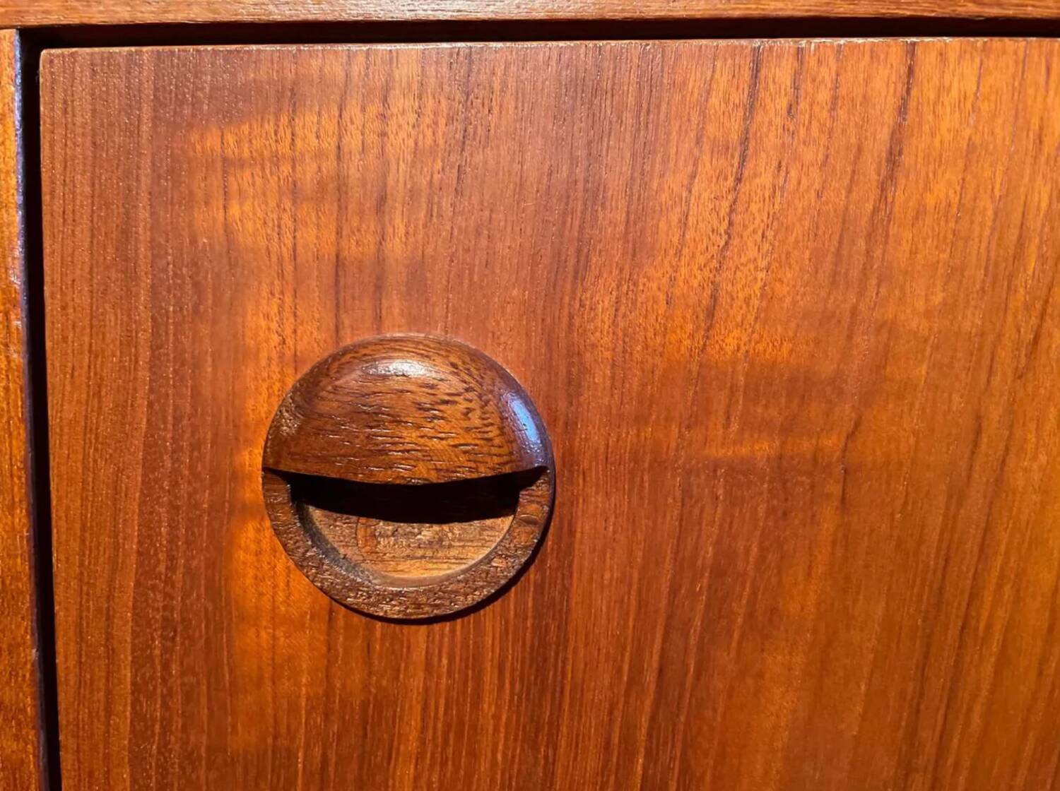 Vintage teak bookcase chest of drawers