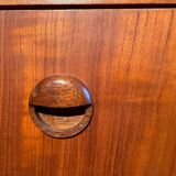 Vintage teak bookcase chest of drawers