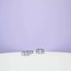 Vintage set of 2 aluminium tealight holders Menu