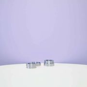 Ensemble vintage de 2 porte-bougies en aluminium Menu