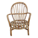 Vintage rattan children's armchair